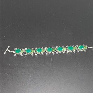 Green Onyx Frog Bracelet